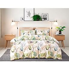 Linge de lit avec un design élégant de fleurs et de feuilles