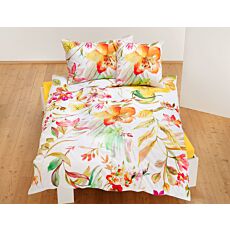 Parure de lit avec motif floral coloré